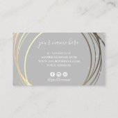 Eleganter moderner Goldhochzeitplaner Visitenkarte (Rückseite)