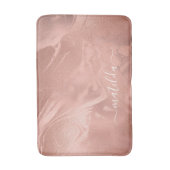 Eleganter, moderner Goldmarmor aus Kupferglas-Rose Badematte (Vorderseite Vertikal)