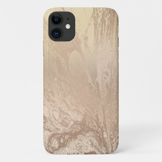 Eleganter, moderner Goldmarmor aus Kupferglas-Rose Case-Mate iPhone Hülle (Rückseite)