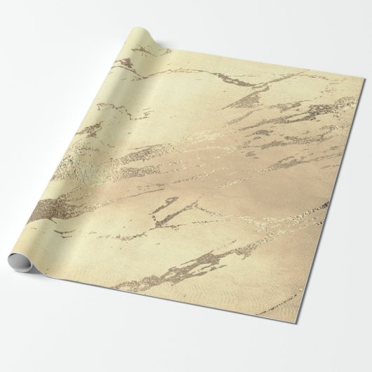 Eleganter moderner Goldmarmor Geschenkpapier (Ungerollt)