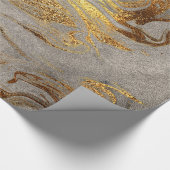 Eleganter, moderner Goldmarmor Geschenkpapier (Ecke)