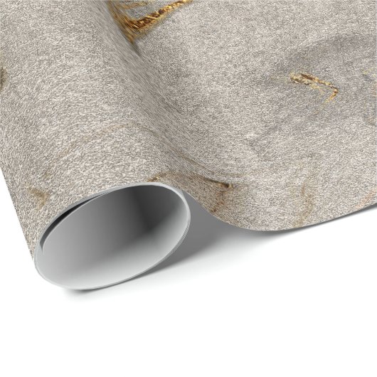 Eleganter, moderner Goldmarmor Geschenkpapier (Rolleneckpunkt)