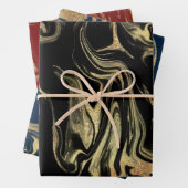 Eleganter moderner Goldmarmor Geschenkpapier Set (Beispiel)