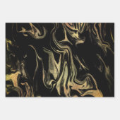Eleganter moderner Goldmarmor Geschenkpapier Set (Vorderseite)