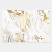 Eleganter moderner Goldmarmor Geschenkpapier Set (Vorderseite 2)