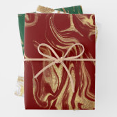Eleganter moderner Goldmarmor Geschenkpapier Set (Beispiel)