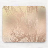 Eleganter, moderner Goldmarmor-Glitzer aus Kupferg Mousepad (Vorne)