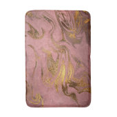Eleganter, moderner Goldmarmor und Rose Badematte (Vorderseite Vertikal)