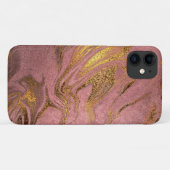 Eleganter, moderner Goldmarmor und Rose Case-Mate iPhone Hülle (Rückseite (Horizontal))