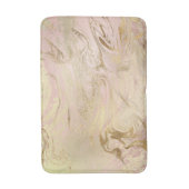 Eleganter, moderner Goldmarmor und Rose mit Glitze Badematte (Vorderseite Vertikal)