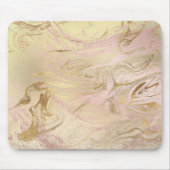 Eleganter, moderner Goldmarmor und Rose mit Glitze Mousepad (Vorne)