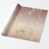 Eleganter moderner Goldmarmorverlauf Geschenkpapier (Ungerollt)