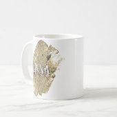 Eleganter moderner Goldname Kaffeetasse (Vorderseite Links)