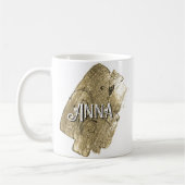 Eleganter moderner Goldname Kaffeetasse (Links)