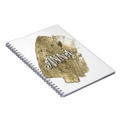 Eleganter moderner Goldname Notizblock (Rechte Seite)