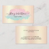 Eleganter moderner Goldplaner für Minze & Rose Gli Visitenkarte (Vorne/Hinten)