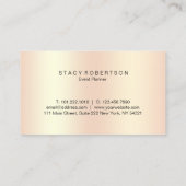 Eleganter moderner Goldplaner für Minze & Rose Gli Visitenkarte (Rückseite)