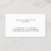 Eleganter moderner Goldplaner in Silber und Rose f Visitenkarte (Rückseite)