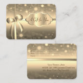 Eleganter moderner Goldrahmen, Bow Rabattkarte (Vorne/Hinten)