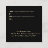 Eleganter moderner Goldrahmen, Confetti Rabattkarte (Rückseite)