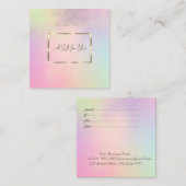 Eleganter moderner Goldrahmen, Konfetti Holographi Rabattkarte (Vorne/Hinten)