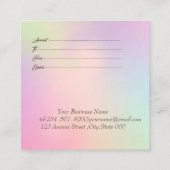 Eleganter moderner Goldrahmen, Konfetti Holographi Rabattkarte (Rückseite)