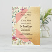 Eleganter moderner Goldrausch Einladung zur Hochze (Stehend Vorderseite)