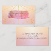 Eleganter moderner Goldrausch Stroke Geometric Visitenkarte (Vorne/Hinten)