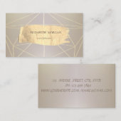 Eleganter moderner Goldrausch Stroke Geometric Visitenkarte (Vorne/Hinten)