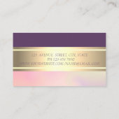 Eleganter, moderner Goldstreifen Visitenkarte (Rückseite)