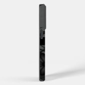 Eleganter moderner gotischer Schwarzer Hibiskus kr Case-Mate iPhone Hülle (Rückseite / Rechts)