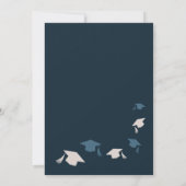 Eleganter moderner Grad Cap & Tassel Foto Abschlus Ankündigung (Rückseite)