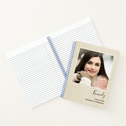 Eleganter Moderner Grad Party Guest Foto Abschluss Notizblock (Innenseite)