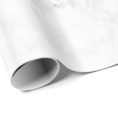 Eleganter, moderner Gradient Rose, weißer Marmor Geschenkpapier (Rolleneckpunkt)