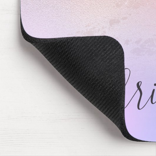 Eleganter moderner Gradienten Rose Gold Glitzer li Mousepad (Ecke)