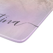 Eleganter moderner Gradienten Rose Gold Glitzer li Schneidebrett (Ecke)