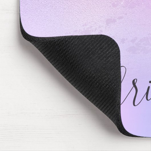 Eleganter, moderner Gradientenmarmor aus violettem Mousepad (Ecke)