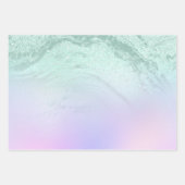 Eleganter moderner Gradientenmarmor-Glitzer Geschenkpapier Set (Vorderseite)