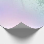 Eleganter moderner Gradientenminzgrün Glitzer lila Geschenkpapier (Ecke)