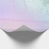 Eleganter moderner Gradientenminzgrün Glitzer lila Geschenkpapier (Ecke)