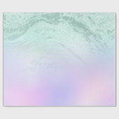 Eleganter moderner Gradientenminzgrün Glitzer lila Geschenkpapier (Flach)