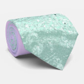 Eleganter moderner Gradientenminzgrün Glitzer lila Krawatte (Gerollt)