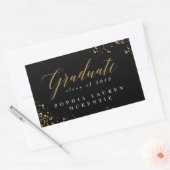ELEGANTER MODERNER GRADUATE RECTANGULAR STICKER (Umschlag)
