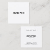 Eleganter moderner grafischer Trendy Minimalistisc Quadratische Visitenkarte (Vorne/Hinten)