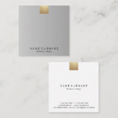 Eleganter moderner grauer quadratische visitenkarte (Vorne/Hinten)