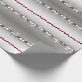 Eleganter moderner Grauer, Roter, Weißer Garten Ge Geschenkpapier (Ecke)