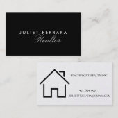 Eleganter moderner Grundstücksmakler - obere Visitenkarte (Vorne/Hinten)