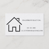 Eleganter moderner Grundstücksmakler - obere Visitenkarte (Rückseite)