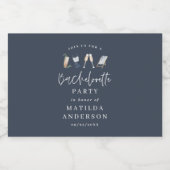 Eleganter, moderner, gürtiger Junggeselinnen-Absch Alkoholflaschenetikett (Einzelnes Label)