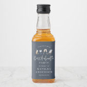 Eleganter, moderner, gürtiger Junggeselinnen-Absch Alkoholflaschenetikett (Vorderseite)